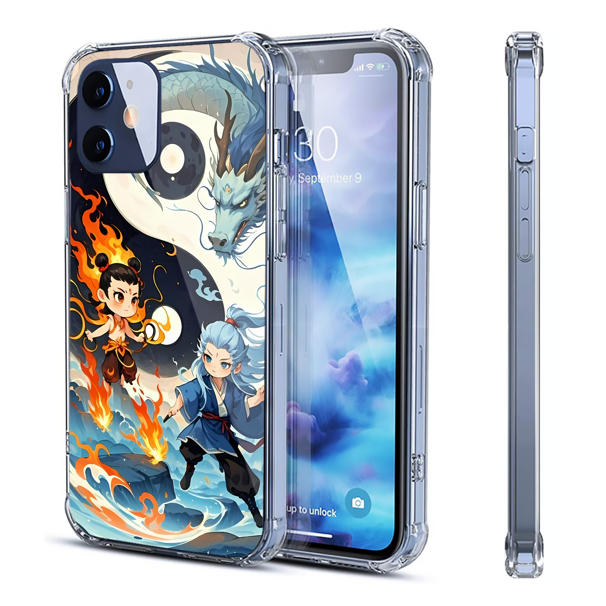 （画像用） Ne Zha 2 ナタ 魔童の大暴れ 【iPhone 12シリーズ対応】透明スマホケース（クリアソフトケース）